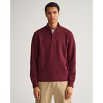 GANT sweatshirt met korte rits bordeaux - laatste maat 2XL