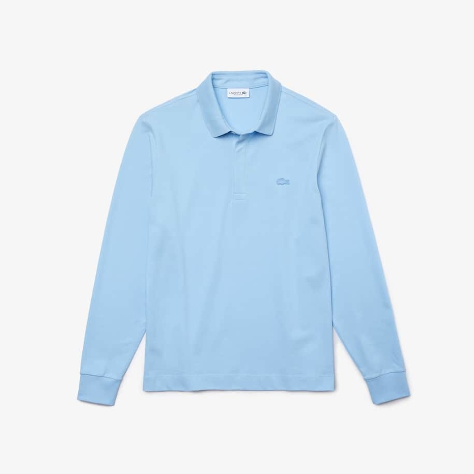 Lacoste Paris regular fit lange mouw polo lichtblauw