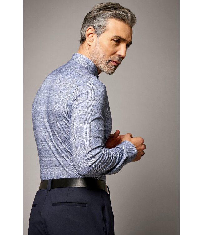 jersey overhemd marine ruit