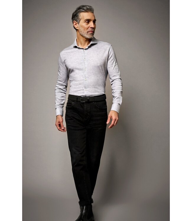 jersey overhemd lichtgrijs