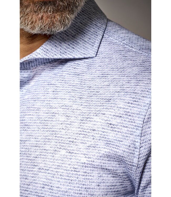 jersey overhemd lichtblauw print