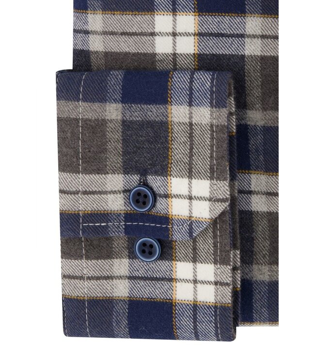 regular fit overhemd grijs ruit