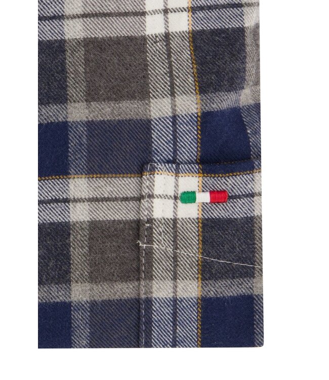 regular fit overhemd grijs ruit