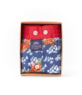 Mc Alson boxer kerstprint blauw