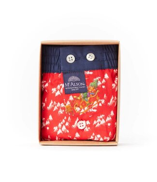 boxer kerstprint rood