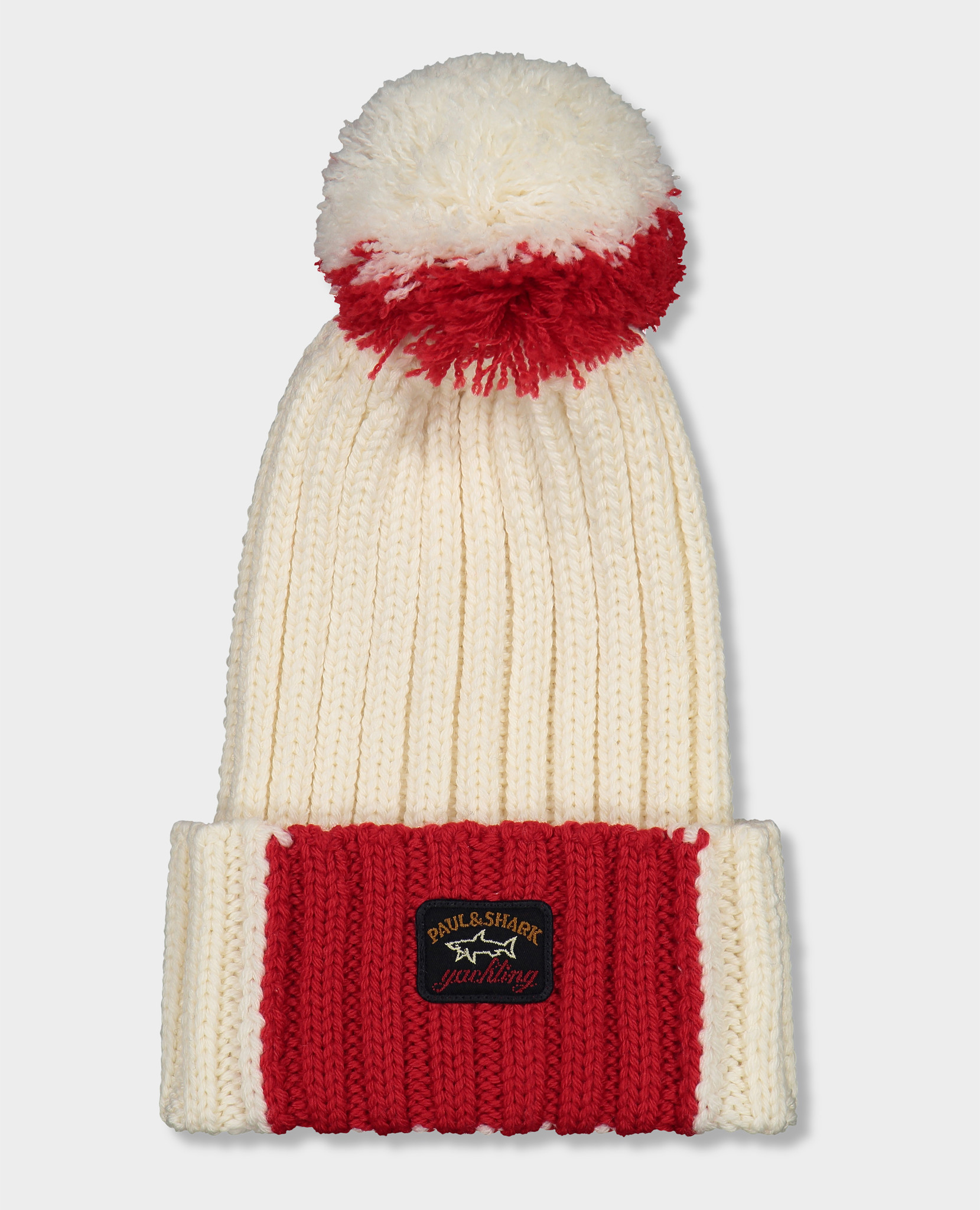 Paul Shark wollen beanie rood wit 12317139 101