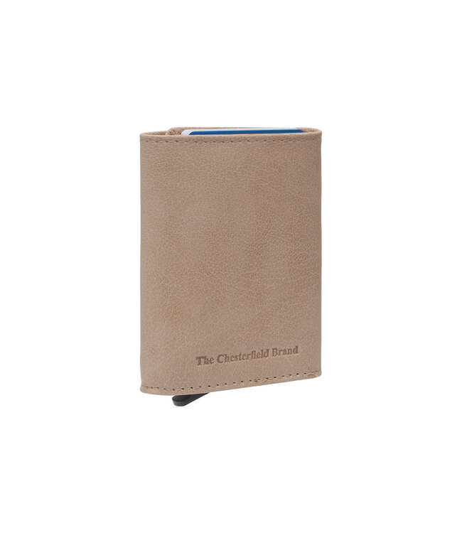 leren portemonnee Paris beige