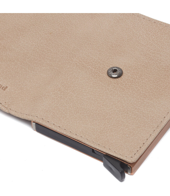 leren portemonnee Paris beige