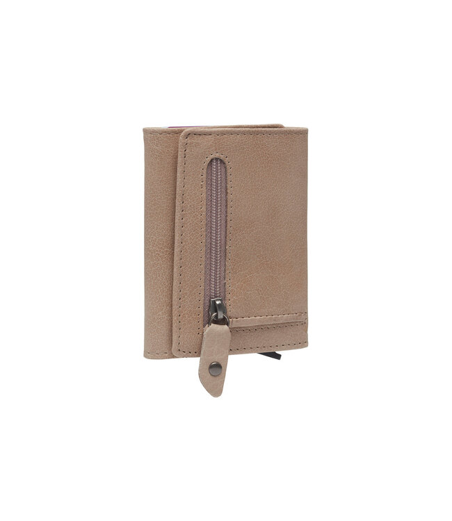 leren portemonnee Paris beige