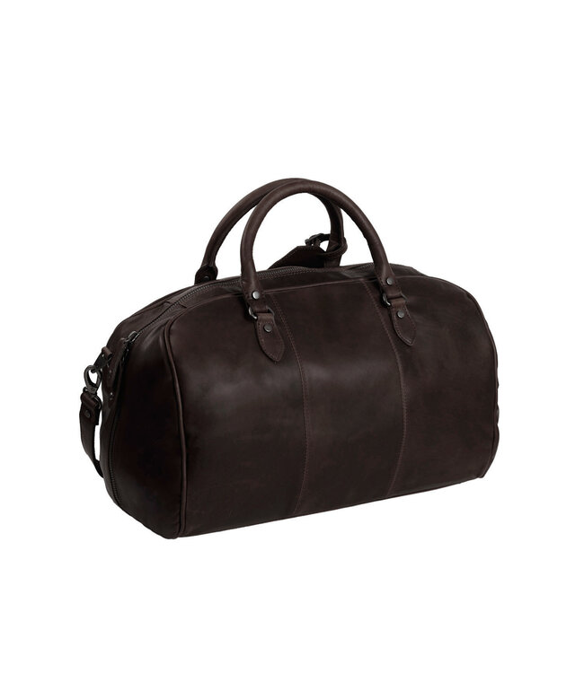 leren weekendtas Liam bruin