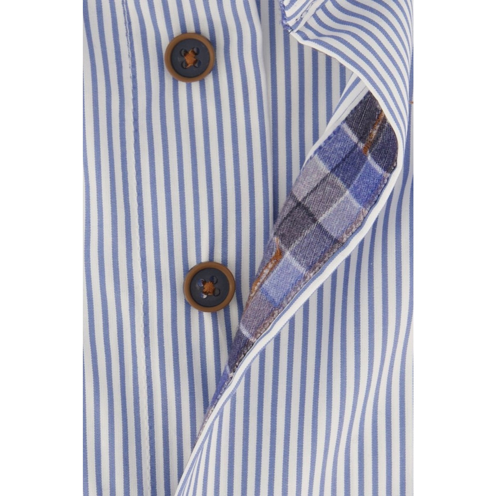 Portofino regular fit overhemd bleu streep
