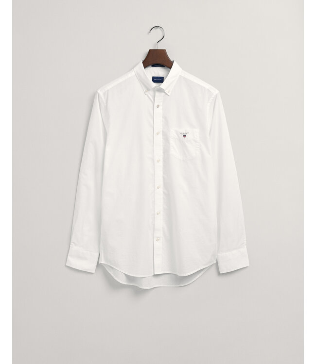 regular fit poplin overhemd wit