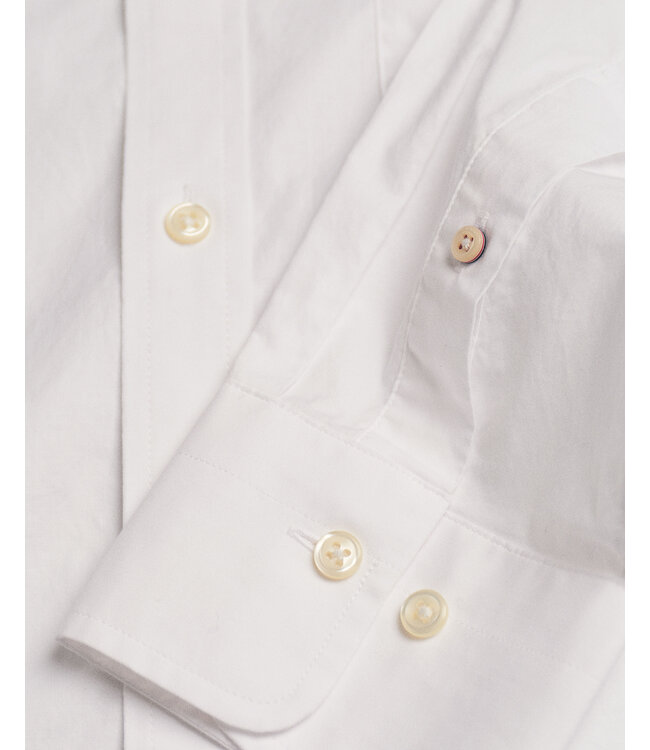 regular fit poplin overhemd wit