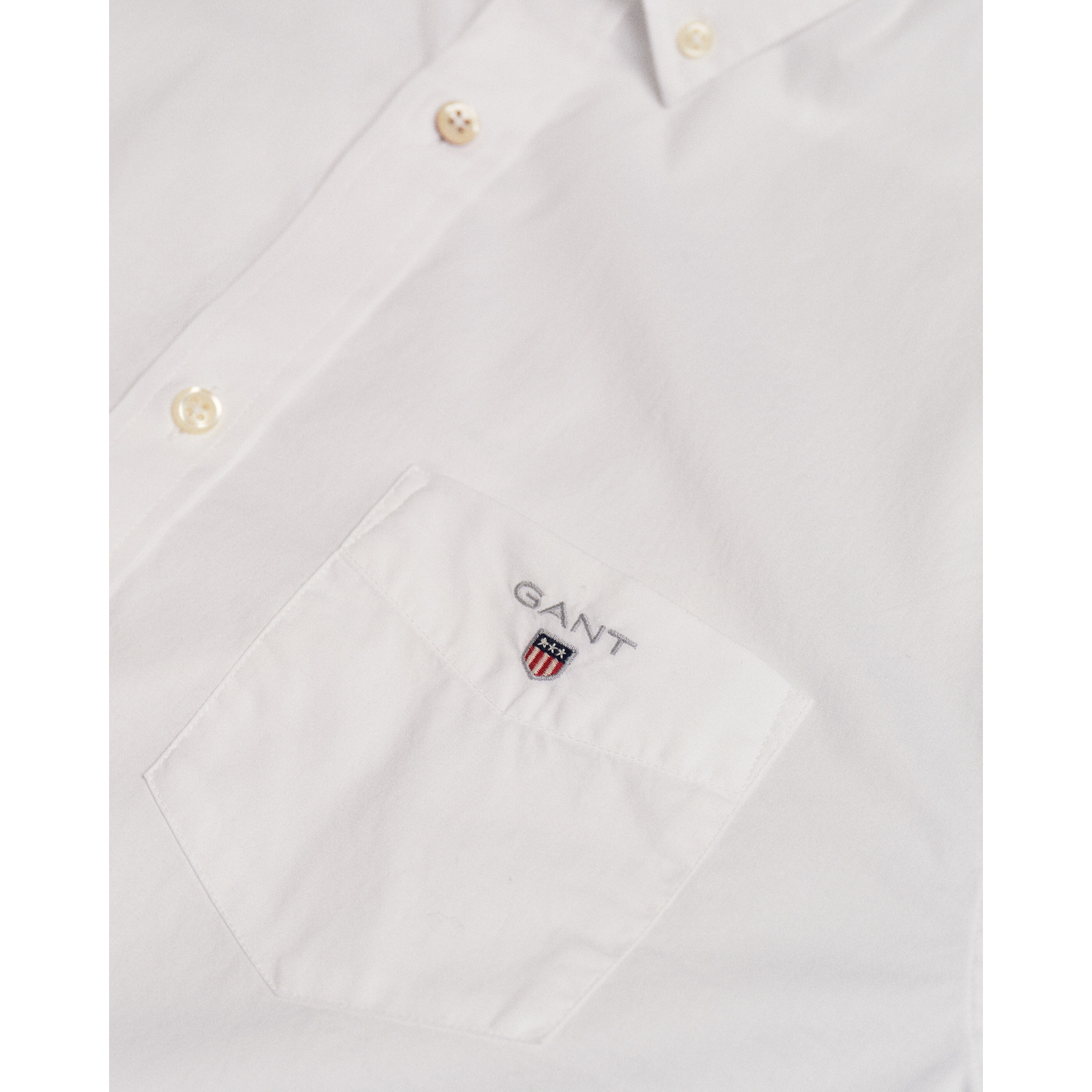 GANT regular fit poplin overhemd wit