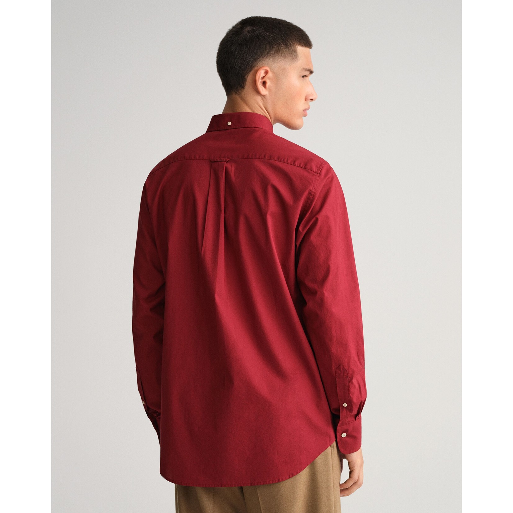 GANT regular fit  poplin overhemd bordeaux