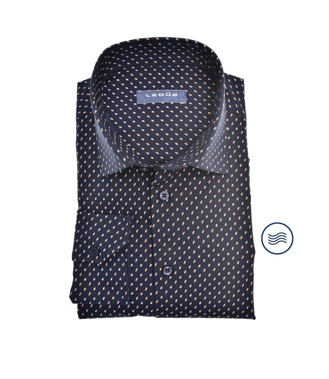 modern fit overhemd marine print