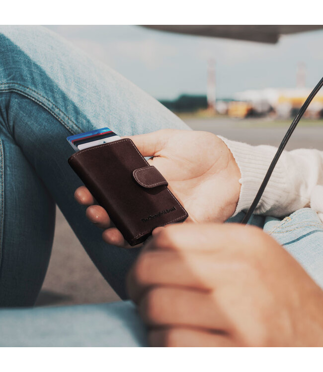 leren portemonnee Loughton bruin