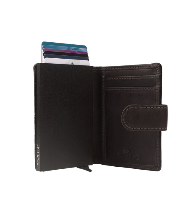 leren portemonnee Loughton bruin