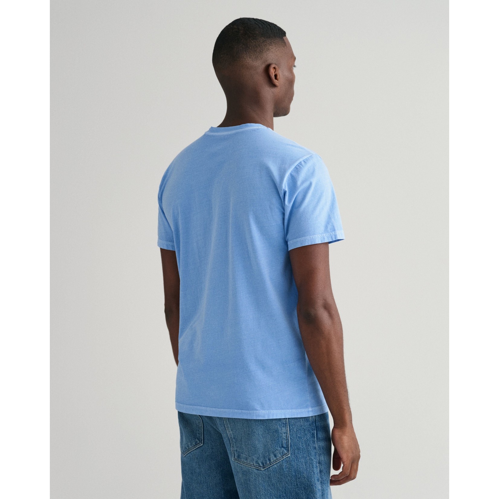 GANT T-shirt sunfaded lichtblauw