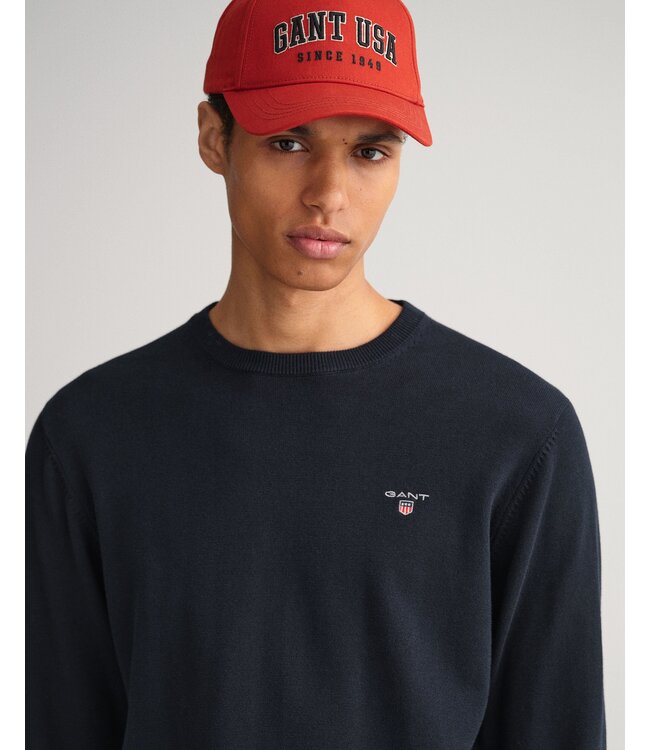 katoenen ronde hals trui marine