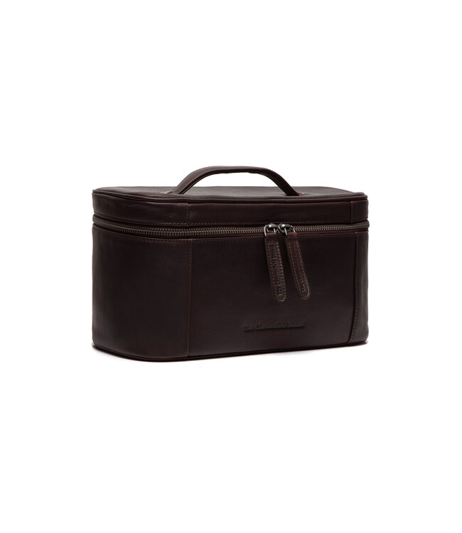 leren toilettas Limone bruin