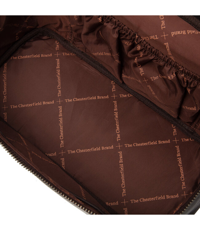 leren toilettas Limone bruin