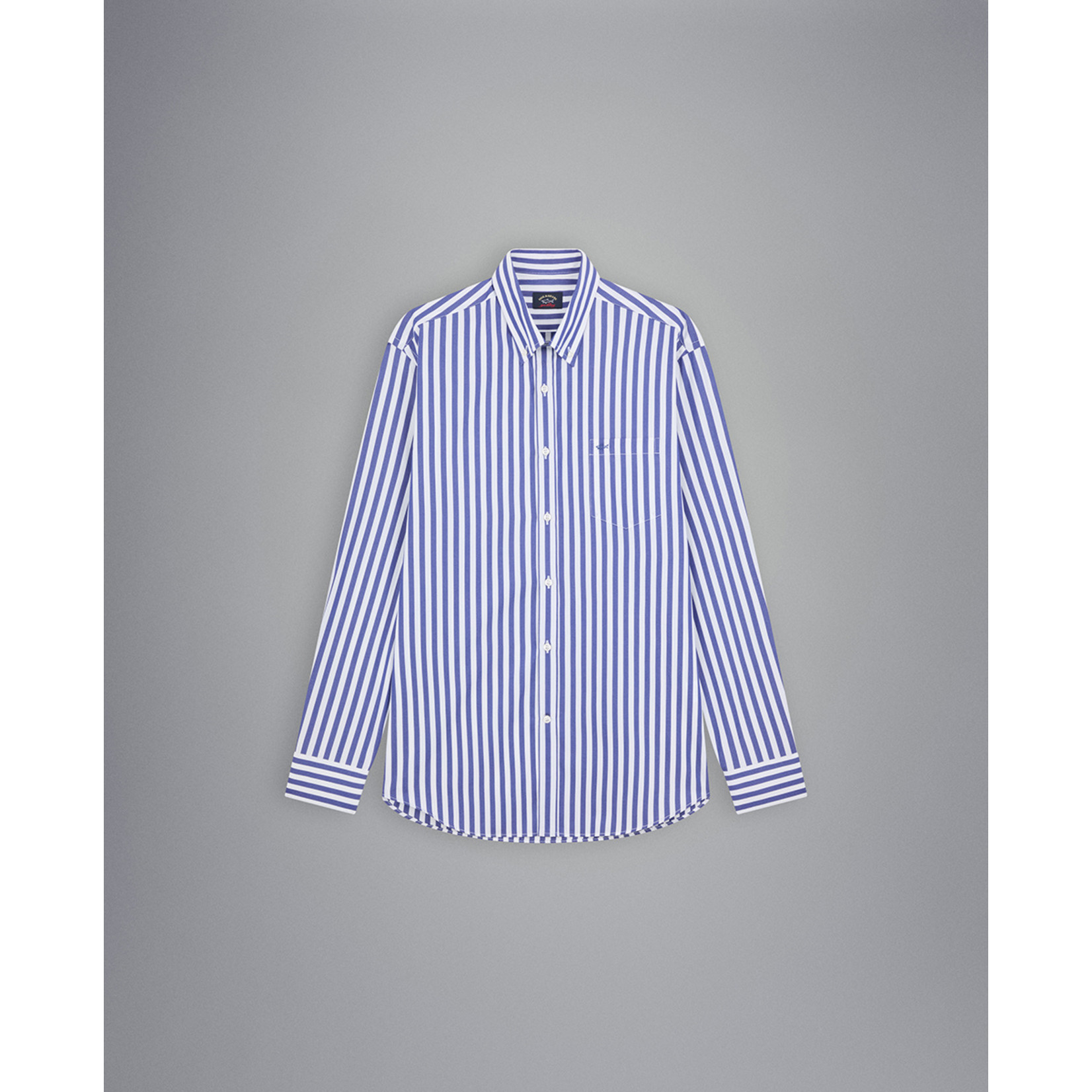 Paul & Shark regular fit poplin overhemd blauw streep