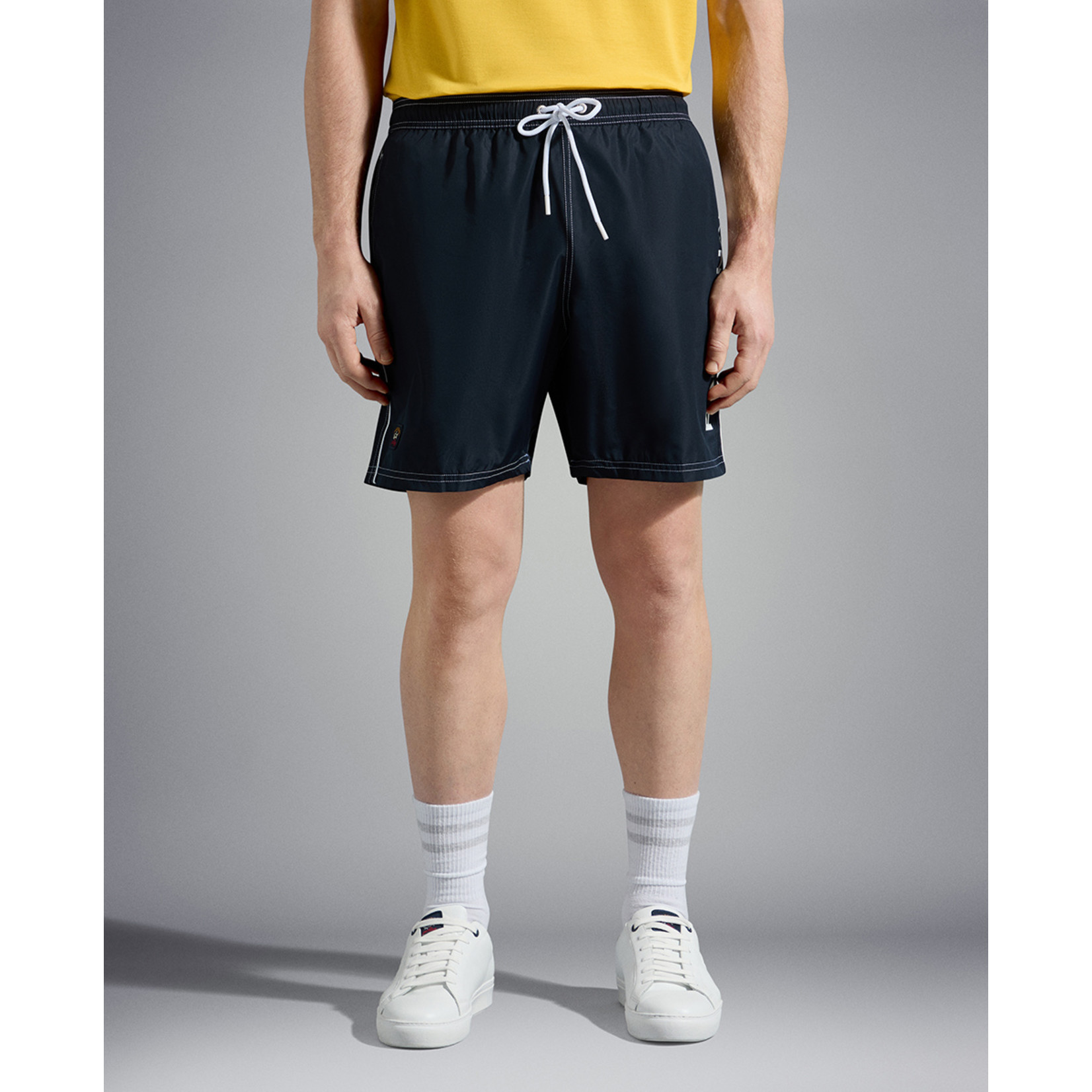 Paul & Shark zwemshort met geprint logo marine