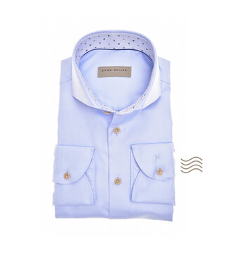 John Miller slim fit overhemd lichtblauw