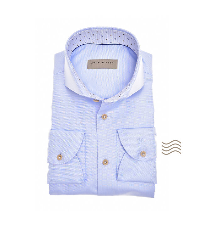 slim fit overhemd lichtblauw