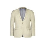 Roy Robson 3-delig slim fit zomerpak beige ruit