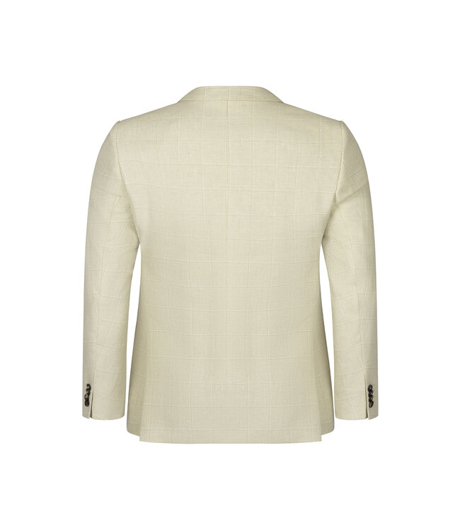 3-delig slim fit zomerpak beige ruit