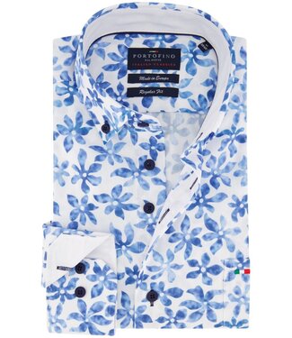 Portofino regular fit overhemd bloem print