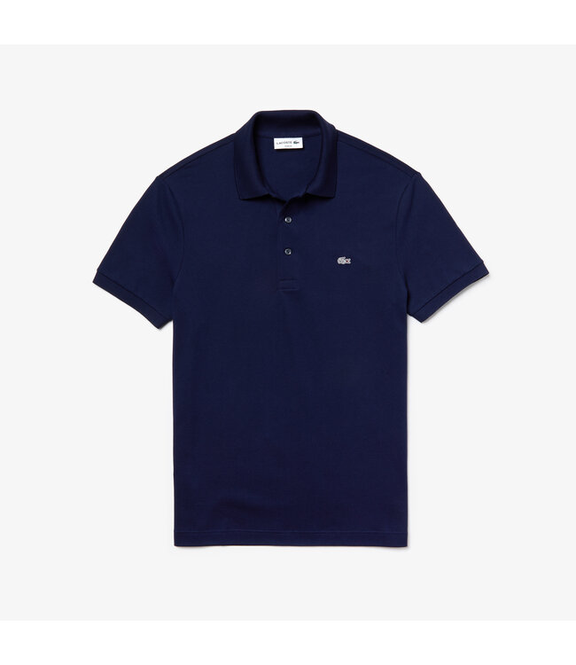 stretch polo korte mouw marine