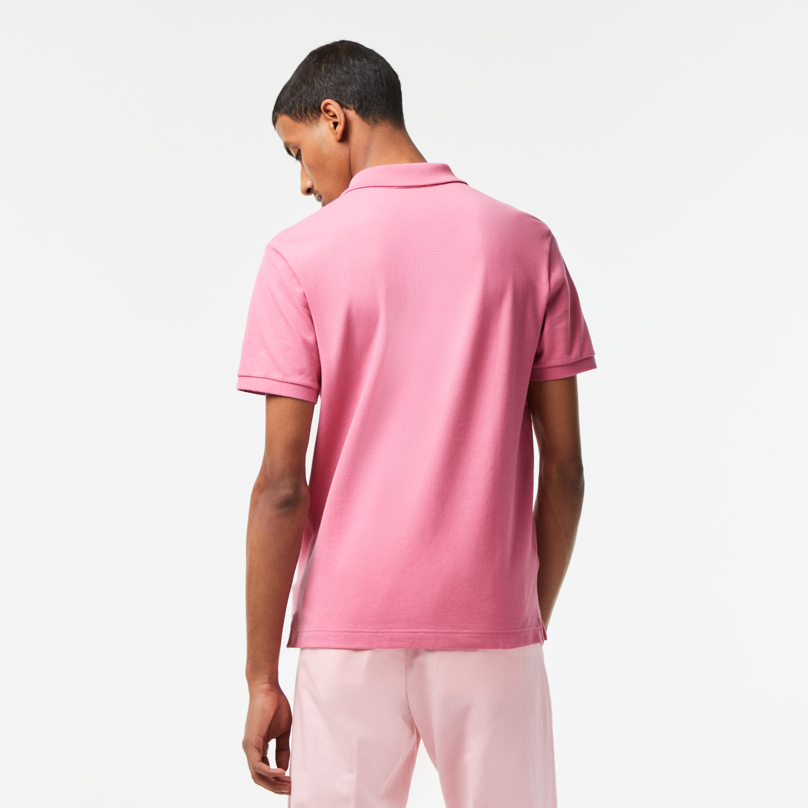 Lacoste korte mouw polo roze