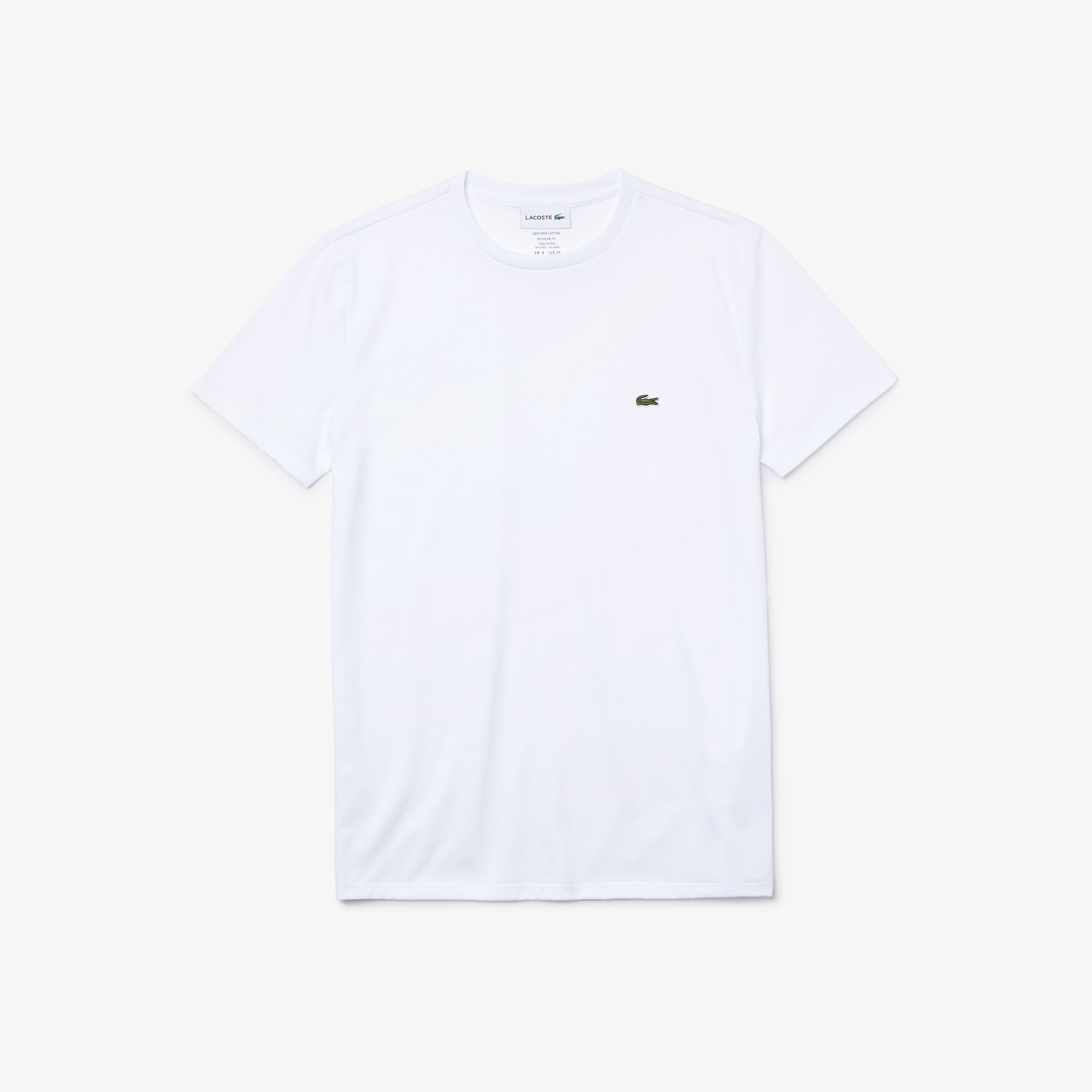 Lacoste ronde hals katoenjersey t-shirt wit