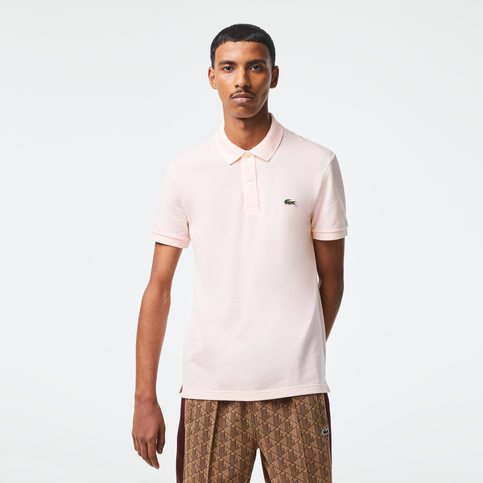 Lacoste korte mouw polo lichtroze