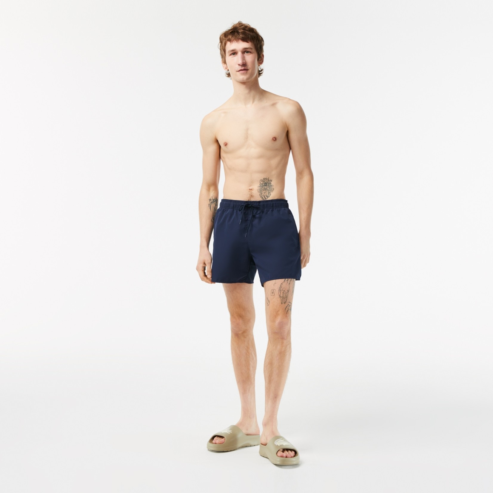 Lacoste sneldrogende zwemshort donkerblauw