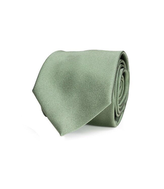Progetto Premium stropdas met pochet olijfgroen