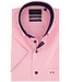 Portofino regular fit korte mouw overhemd roze ruit