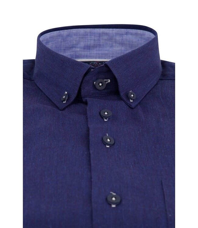 regular fit korte mouw overhemd marine