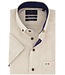 regular fit korte mouw overhemd beige