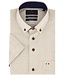 regular fit korte mouw overhemd beige
