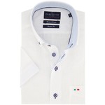 Portofino regular fit korte mouw overhemd wit