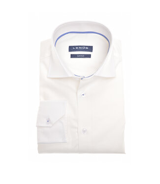 Ledûb slim fit overhemd ivoor wit