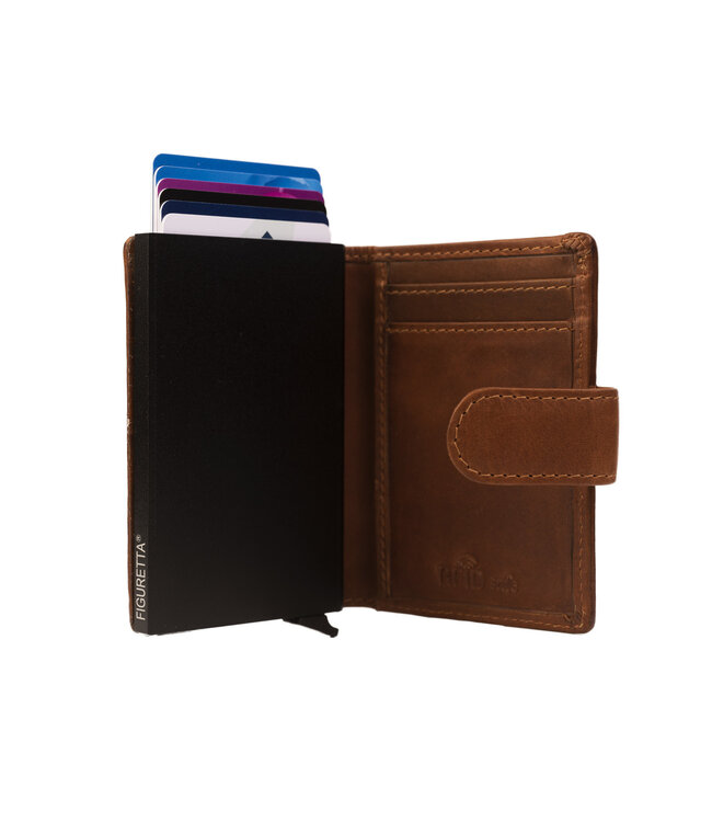 leren portemonnee Loughton cognac