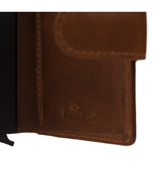 leren portemonnee Loughton cognac