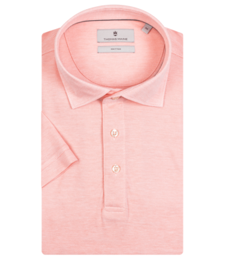 Thomas Maine korte mouw polo zalm