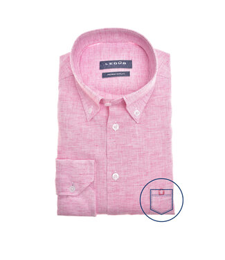 Ledûb modern fit overhemd roze