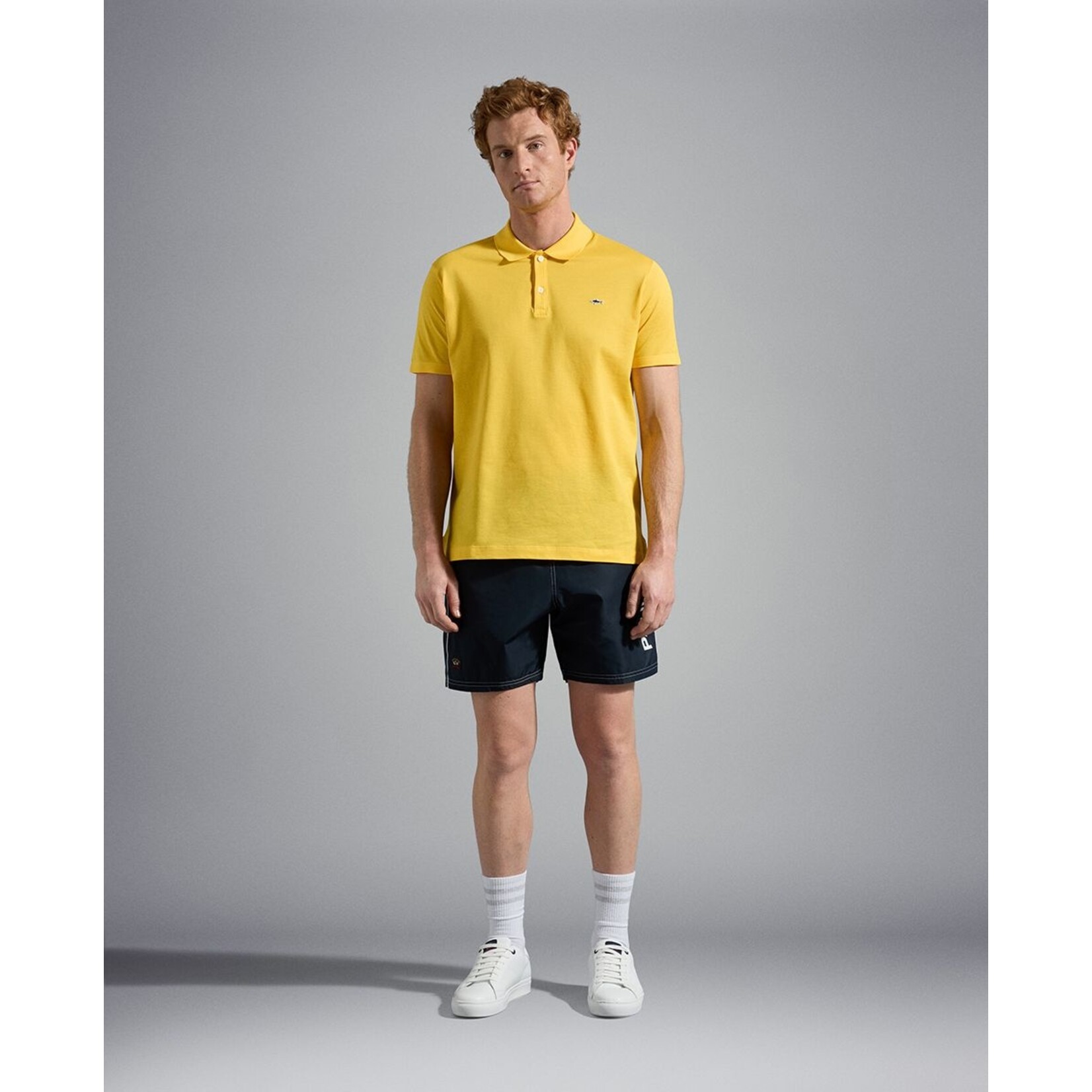 Paul & Shark basic korte mouw polo geel